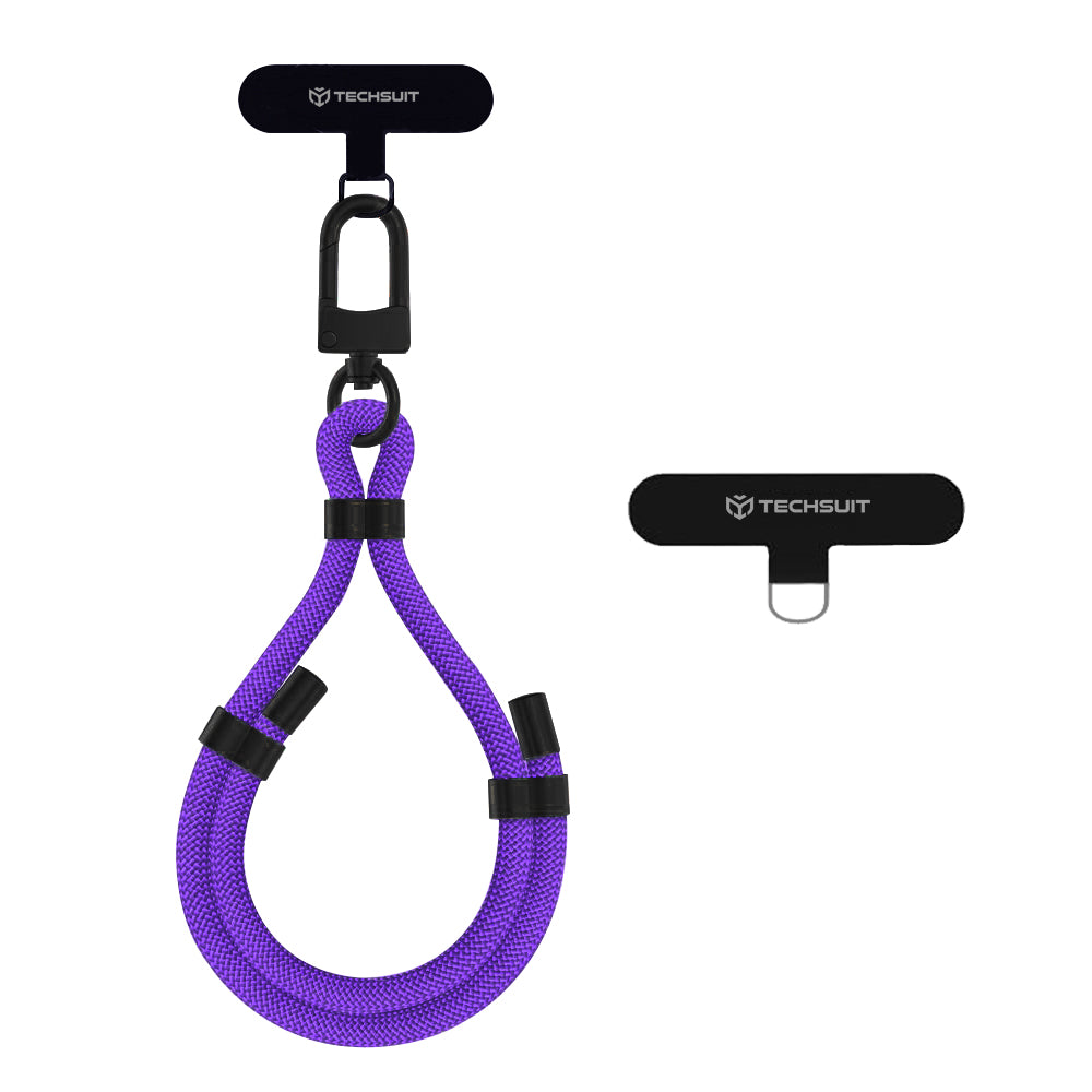 Techsuit - Rope Wrist Strap (RWS1-26-34) - for Phones, Carabiner, Nylon Braided, Durable, Adjustable, Universal - Cosmic