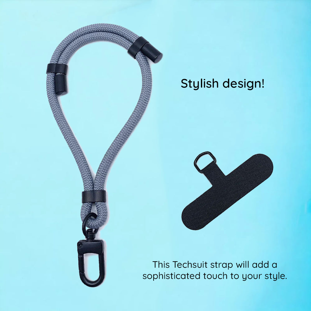 Techsuit - Rope Wrist Strap (RWS1-26-34) - for Phones, Carabiner, Nylon Braided, Durable, Adjustable, Universal - Cosmic