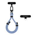 Techsuit - Rope Wrist Strap (RWS1-21-23) - for Phones, Carabiner, Nylon Braided, Durable, Adjustable, Universal - Ash Gr