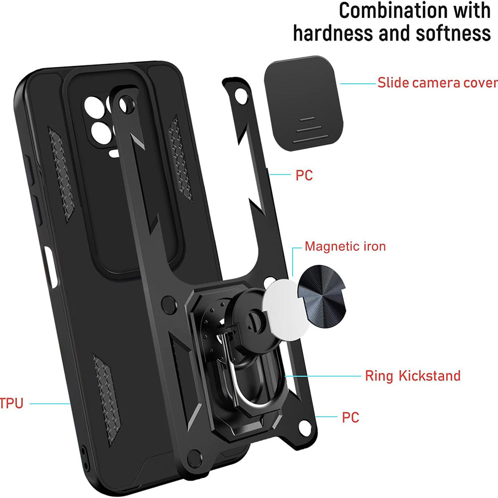 Techsuit - CamShield Series - Xiaomi Redmi Note 9S / Note 9 Pro / Note 9 Pro Max - Black