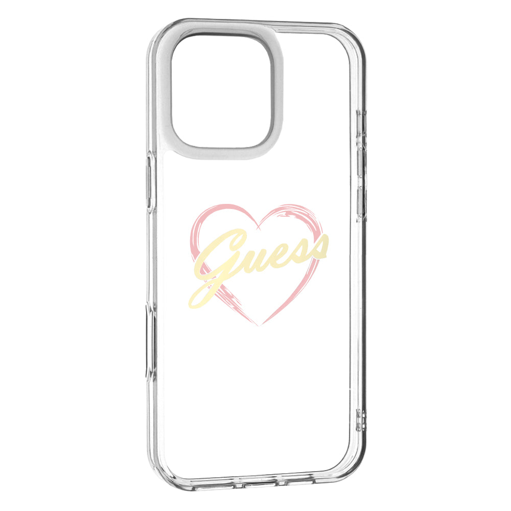 Guess - Hardcase IML Heart (GUHCP16XHCHGSPT) - iPhone 16 Pro Max - Clear