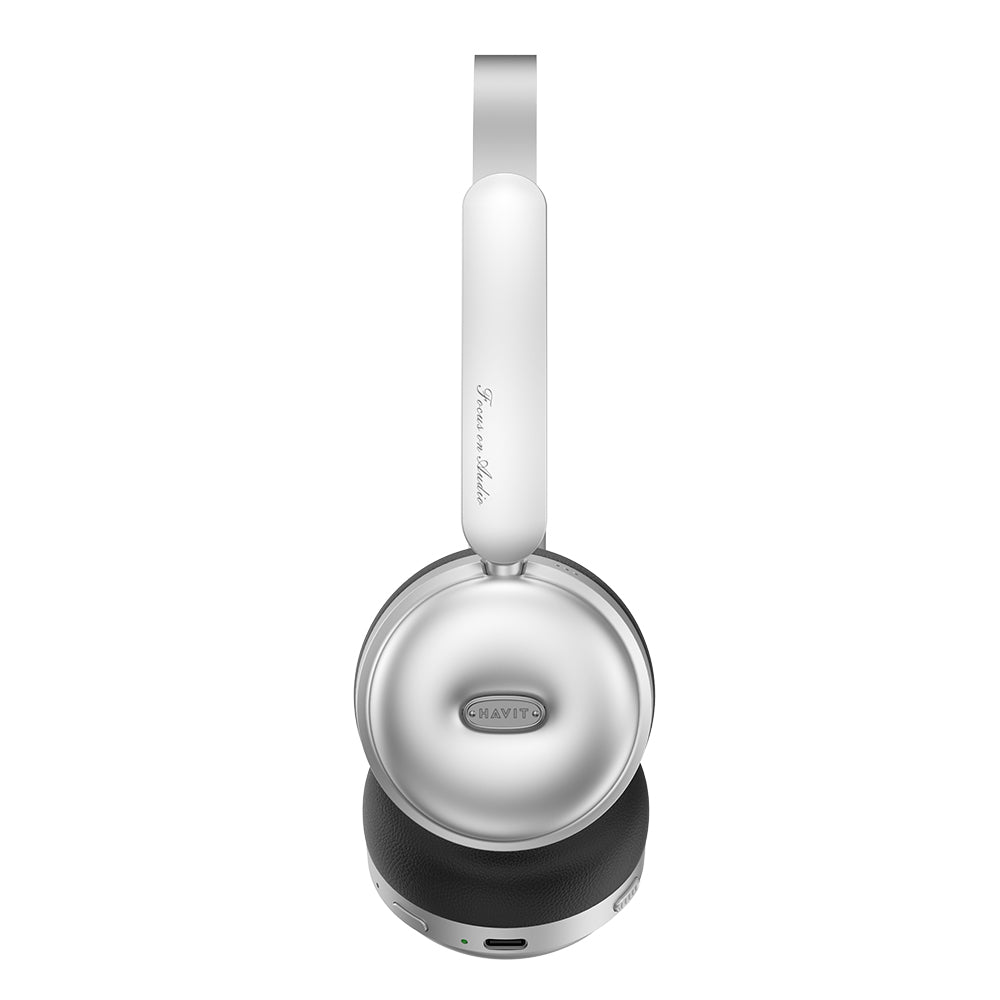 Havit - Wireless Headphones (H616BT) - On-ear, Bluetooth 5.4, 400mAh, Type-C - Silver / Black
