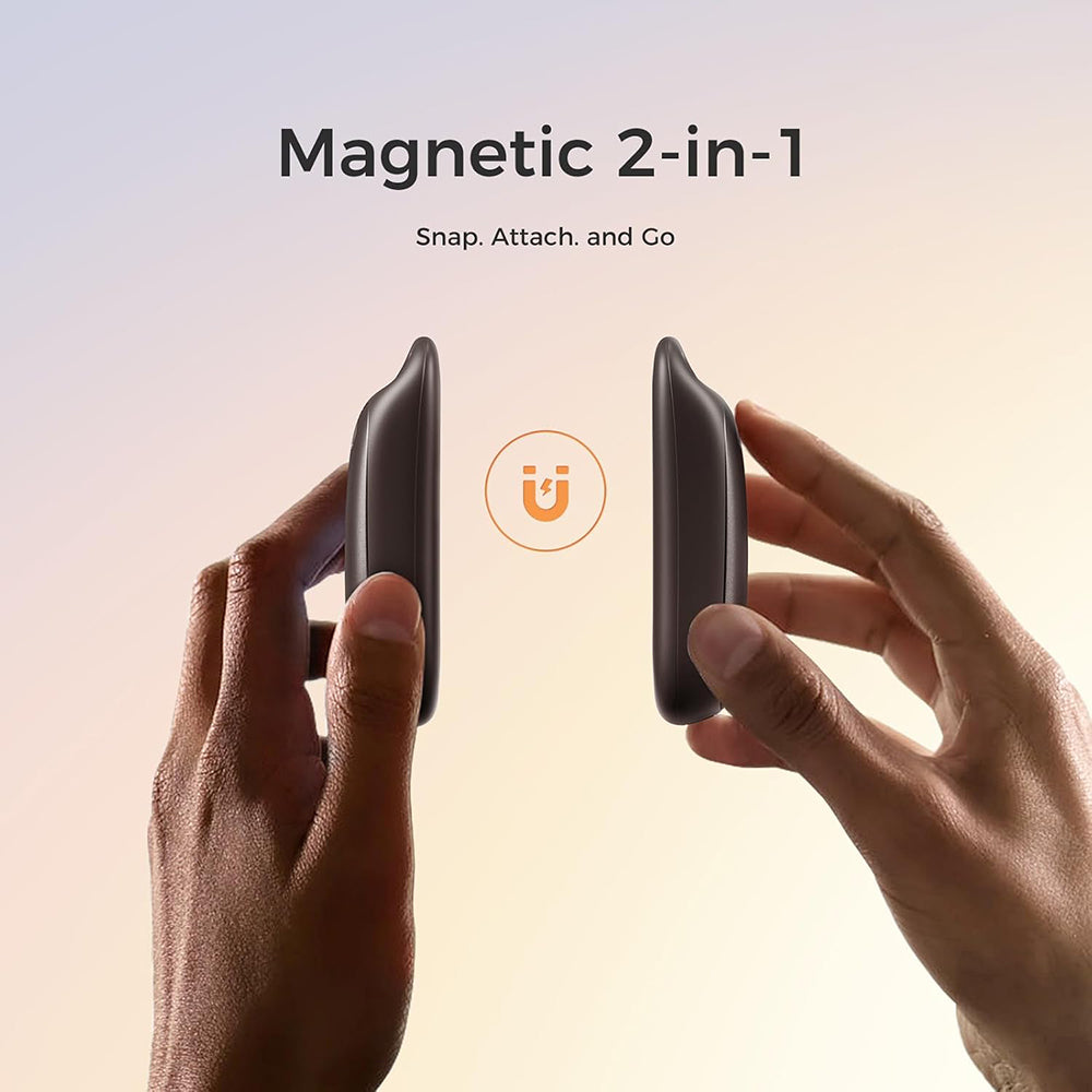 Ocoopa - Hand Warmer UT4 Urban (UT3061-BK) - USB-C, IP45, Adjustable Heat, Magnetic, with Strap, 2x 3000mAh - Black