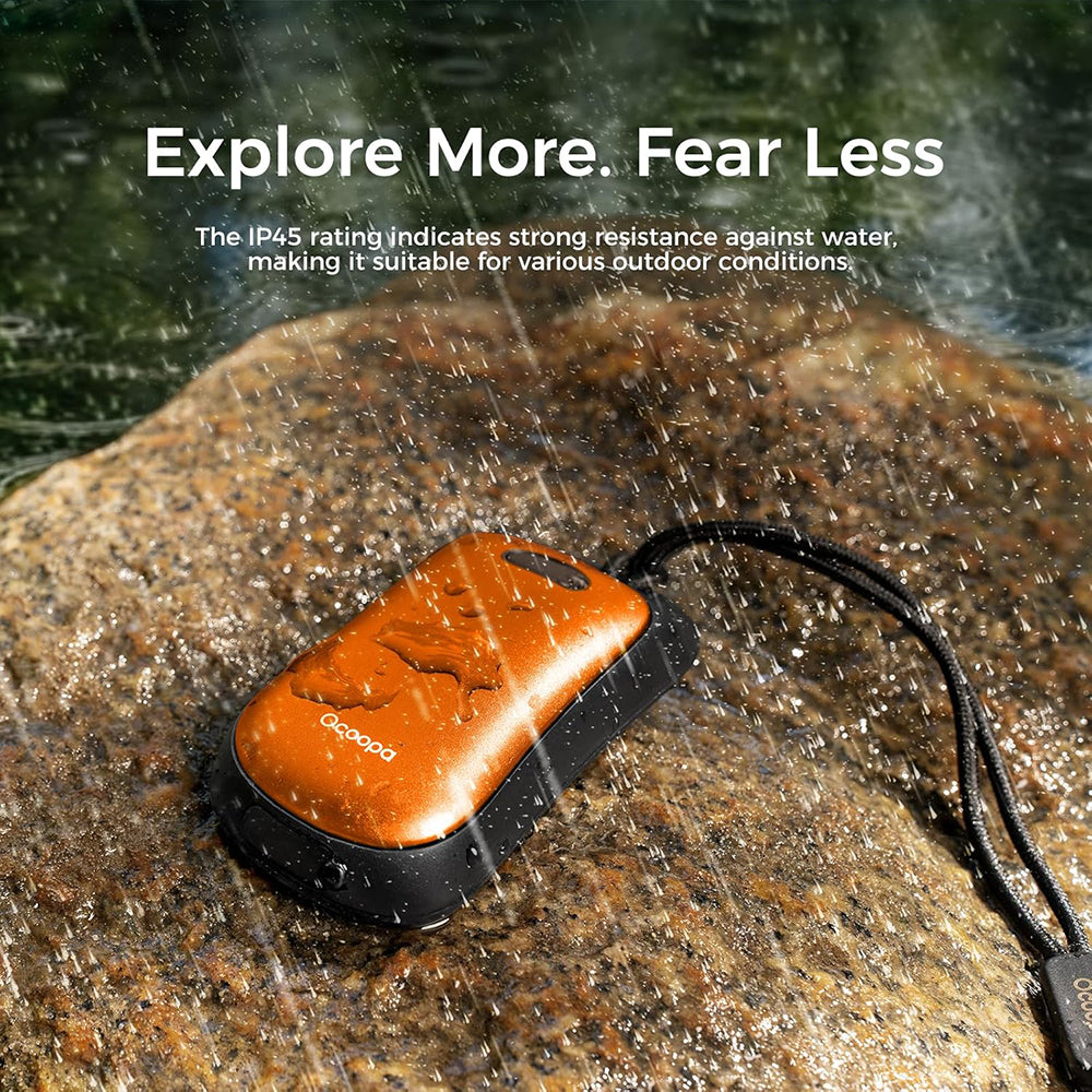 Ocoopa - Hand Warmer UT4 Urban (UT3061- OG) - USB-C, IP45, Adjustable Heat, Magnetic, with Strap, 2x 3000mAh - Orange