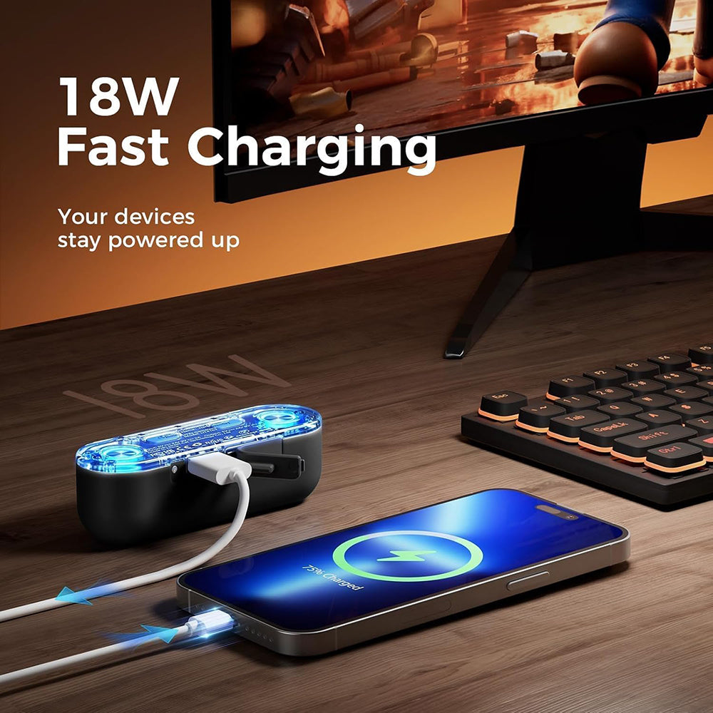 Ocoopa - Hand Warmer UT2s GamerPRO (UT4103-BK) - Type-C, with Power Bank, RGB Lights, Magnetic, MagTwins, 2x 5000mAh - B