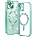 Techsuit - Luxury Glitter MagSafe - iPhone 15 Plus - Light Green