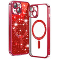 Techsuit - Luxury Glitter MagSafe - iPhone 15 Plus - Red