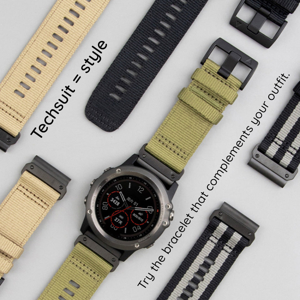 TechSuit Curea smartwatch Techsuit Watchband QuickFit 22mm (W070) compatibil cu Garmin Fenix 5/5 Plus 6/6 Pro/7/Forerunn