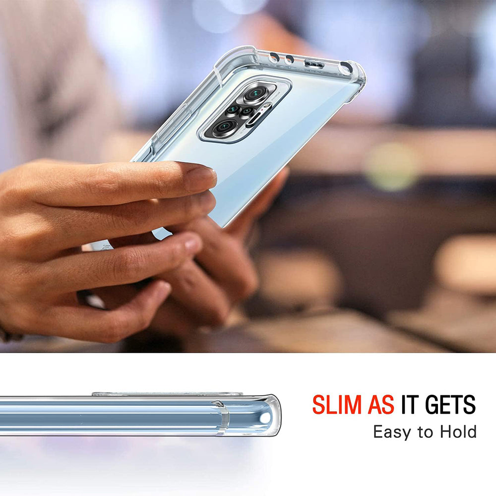 Techsuit - Shockproof Clear Silicone - Xiaomi Redmi Note 10 4G / Note 10S / Poco M5s - Clear