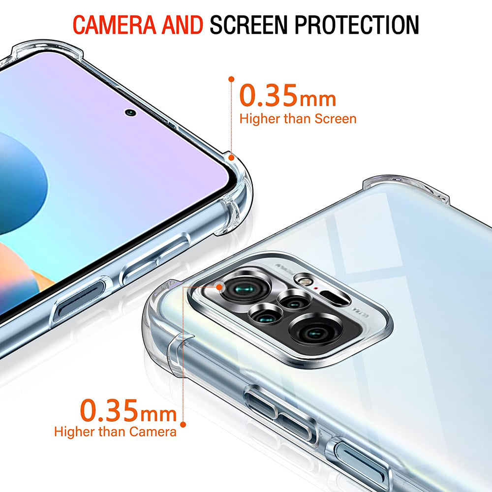 Techsuit - Shockproof Clear Silicone - Xiaomi Redmi Note 10 4G / Note 10S / Poco M5s - Clear