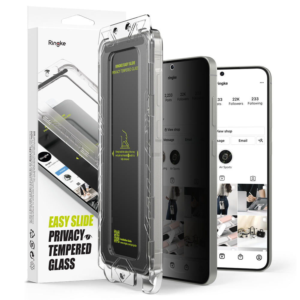 Ringke Folie de protectie Ringke Easy Slide Privacy Tempered Glass (set de 2) compatibil cu Samsung Galaxy S24 / S25, Ne