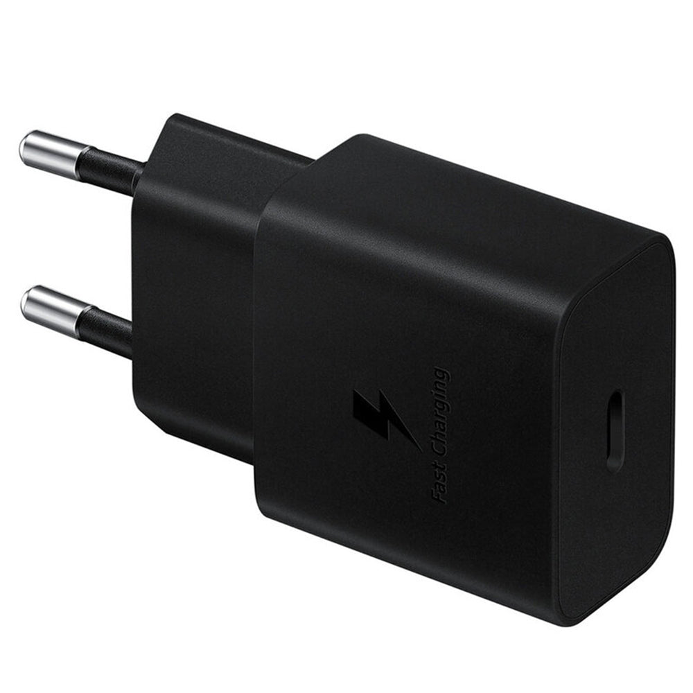 Samsung - Original Wall Charger (EP-T1510XBEGEU) - Type-C Cable Included, Type-C Fast Charging 15W, - Black (Blister Pac