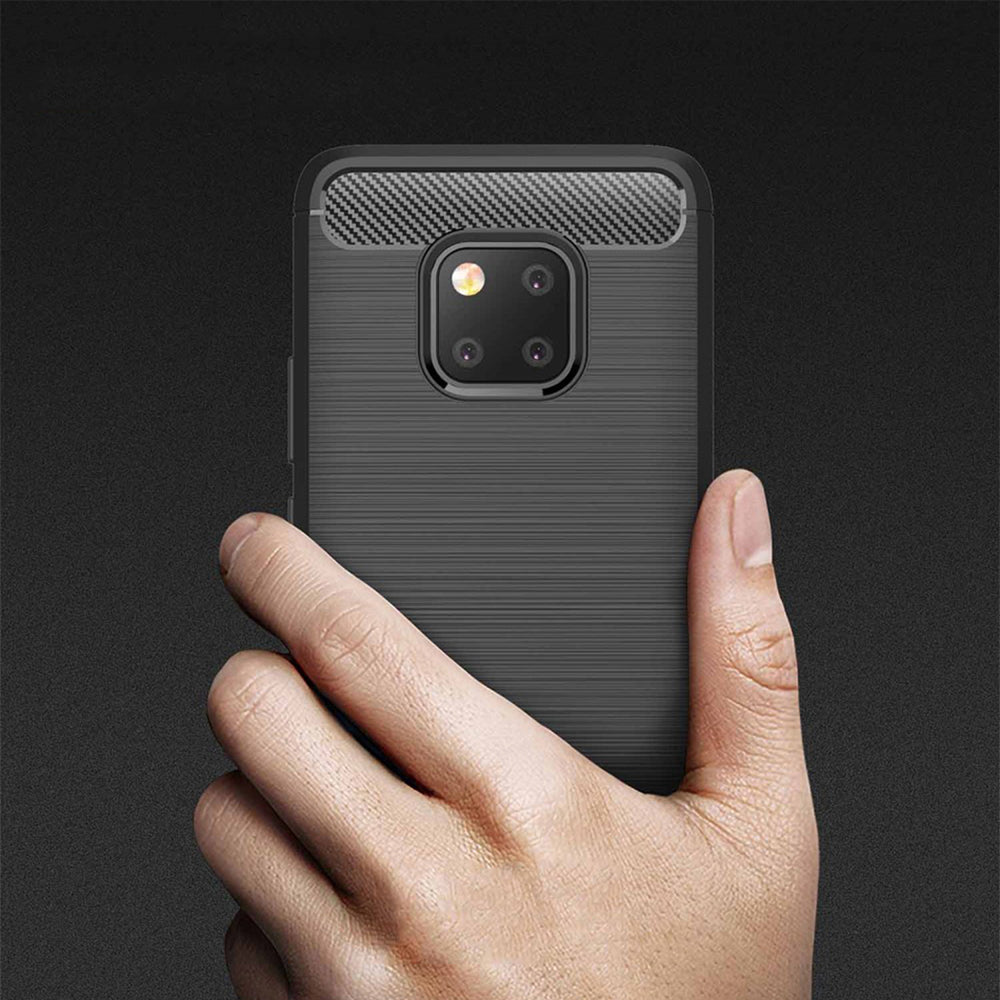 Techsuit - Carbon Silicone - Huawei Mate 20 Pro - Black