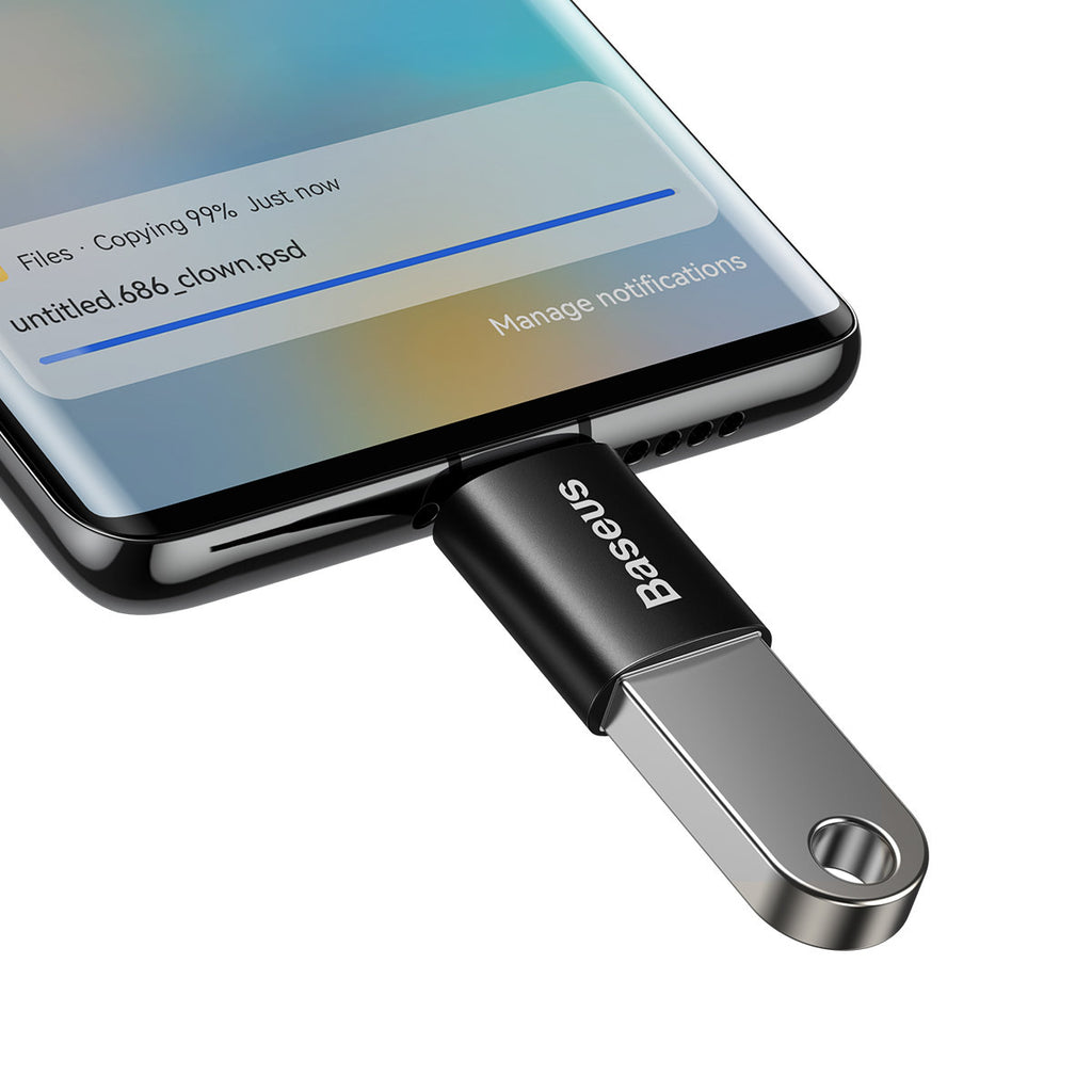 Adaptor Baseus OTG Type-C la USB 3.1 (ZJJQ000001), Negru