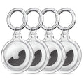 Techsuit - (4 pack) Secure Holder Silicone (CT15) - Apple AirTag Case - Clear