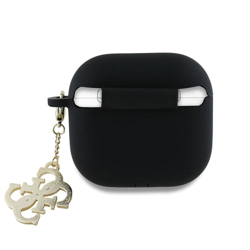 Guess - Silicone W/4G Charm (GUA4LECG4K) - Apple AirPods 4 - Black