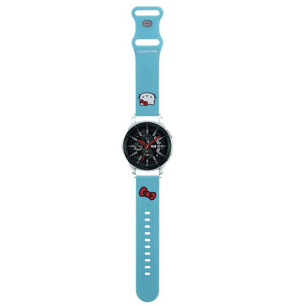 Hello Kitty - Strap Silicone Kitty Head (HKUWLSCHBLB) - Samsung Watch (46mm)/Watch 3, Huawei Watch GT 2/GT 3 (46mm) - Bl