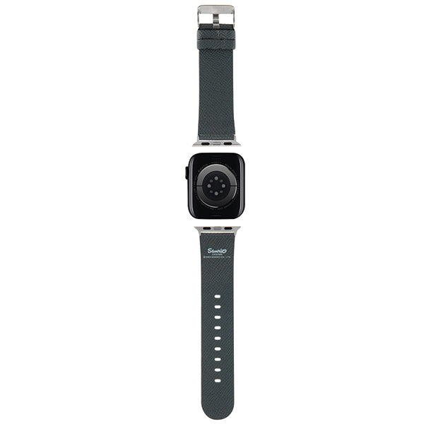 Hello Kitty - Strap Leather Kitty Head (HKAWMPGKHK) - Apple Watch 1/2/3/4/5/6/7/8/9/10/SE/SE 2 (38/40/41/42mm) - Black