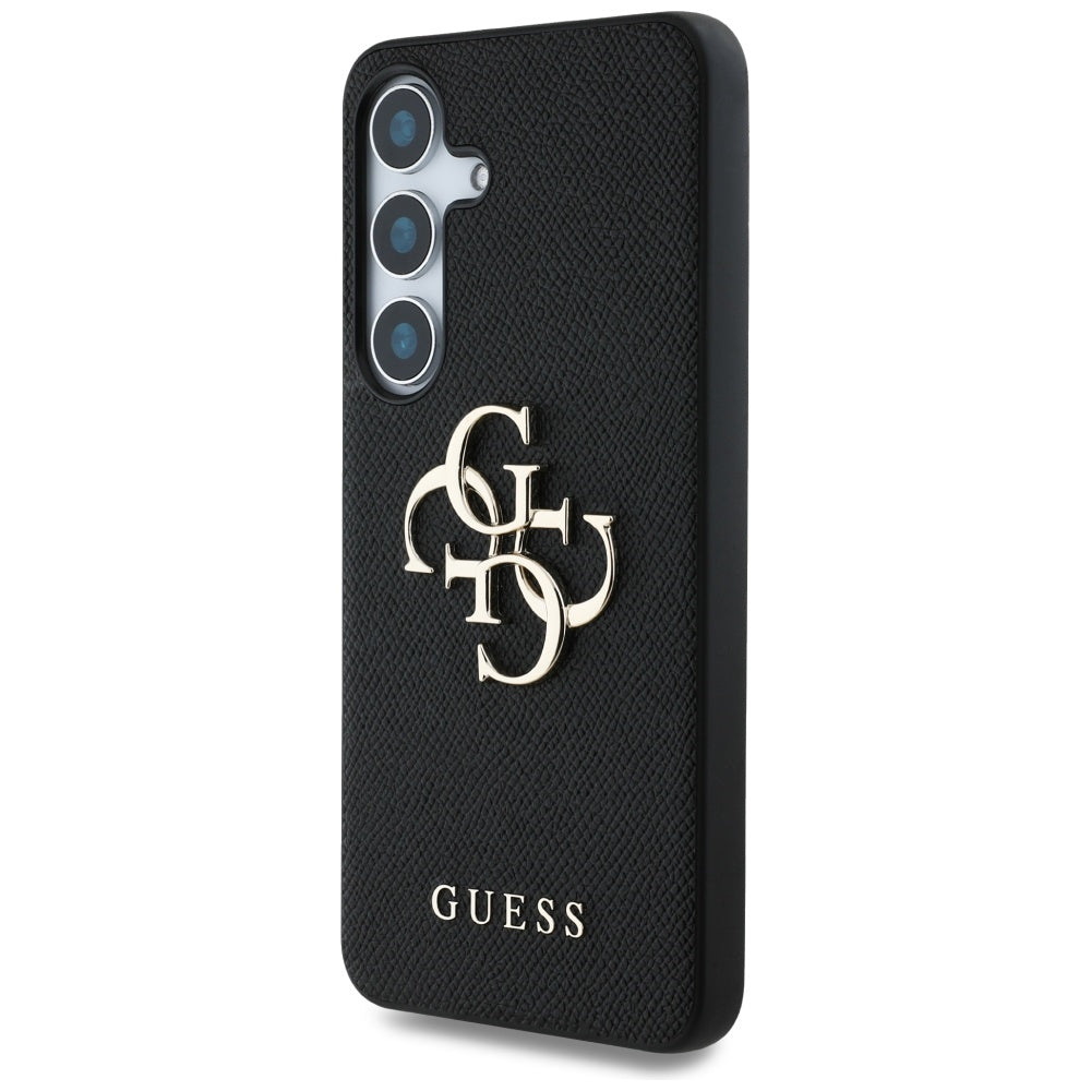 Husa pentru Samsung Galaxy S25 - Guess Hardcase 4G Grained Big and Classic Logo (GUHCS25SPGT4MBK) - Black