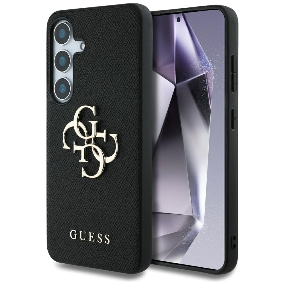 Husa pentru Samsung Galaxy S25 - Guess Hardcase 4G Grained Big and Classic Logo (GUHCS25SPGT4MBK) - Black