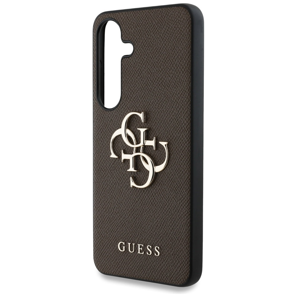 Husa pentru Samsung Galaxy S25 Plus - Guess Hardcase 4G Grained Big and Classic Logo (GUHCS25MPGT4MBW) - Brown