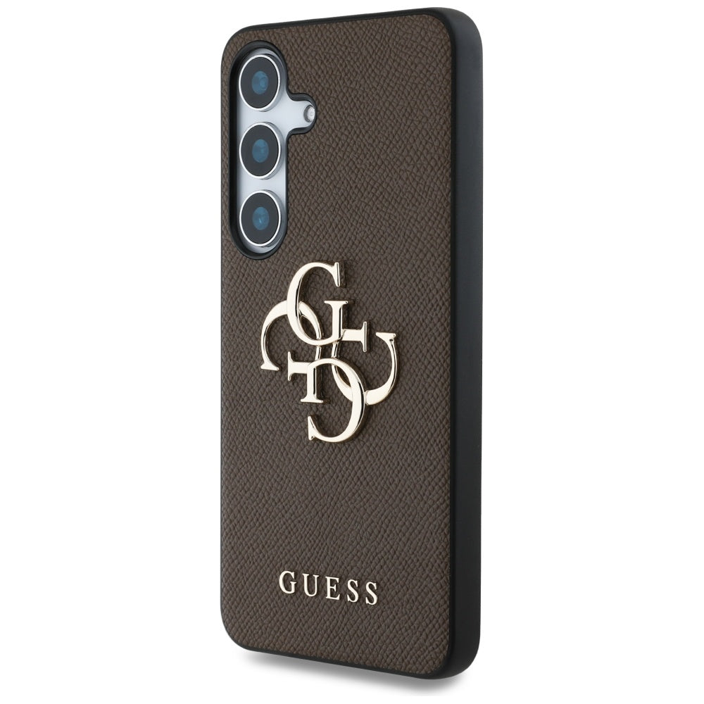 Husa pentru Samsung Galaxy S25 Plus - Guess Hardcase 4G Grained Big and Classic Logo (GUHCS25MPGT4MBW) - Brown