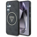 Guess - IML Metal Glitter 4G Circle Triangle MagSafe (GUHMS25SHG4PRTGK) - Samsung Galaxy S25 - Black