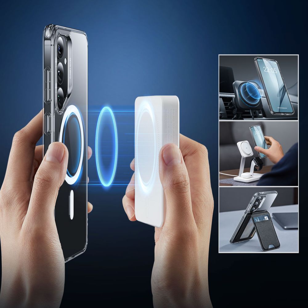 ESR - Classic Hybrid HaloLock - Samsung Galaxy S25 Plus - Clear