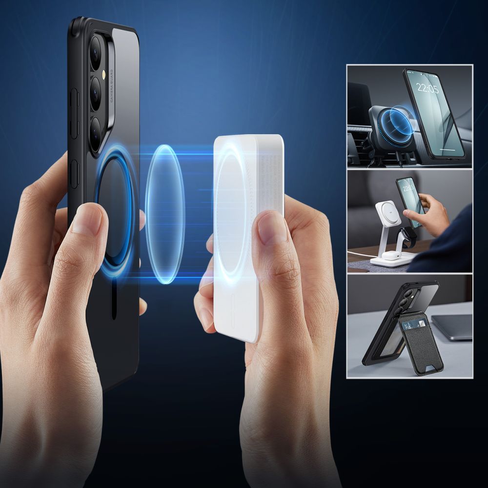 ESR - Classic Hybrid HaloLock - Samsung Galaxy S25 Plus - Clear Black