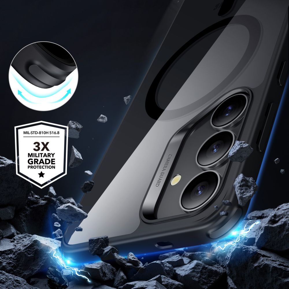 ESR - Classic Hybrid HaloLock - Samsung Galaxy S25 Plus - Clear Black