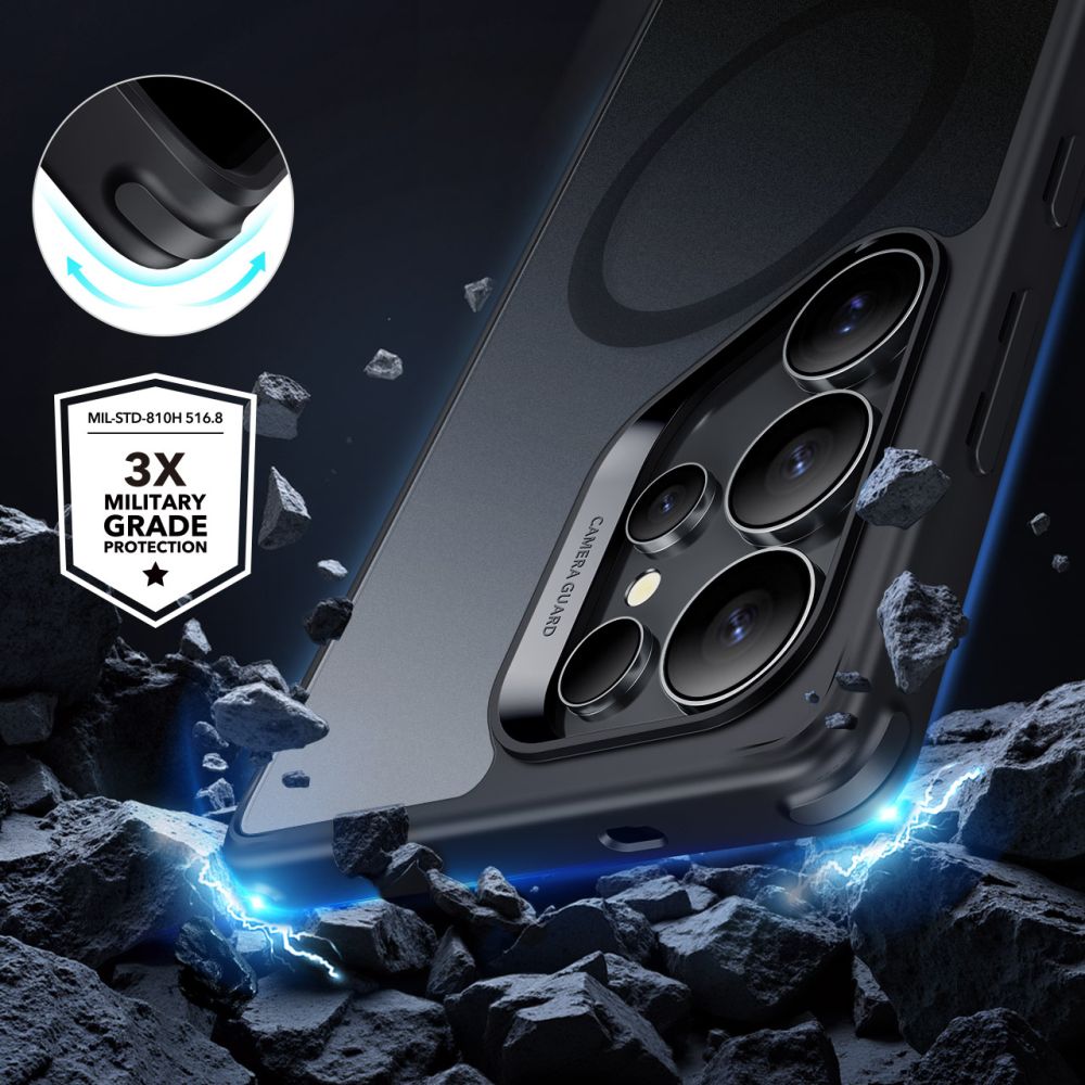 ESR - Classic Hybrid HaloLock - Samsung Galaxy S25 Ultra - Frosted Black