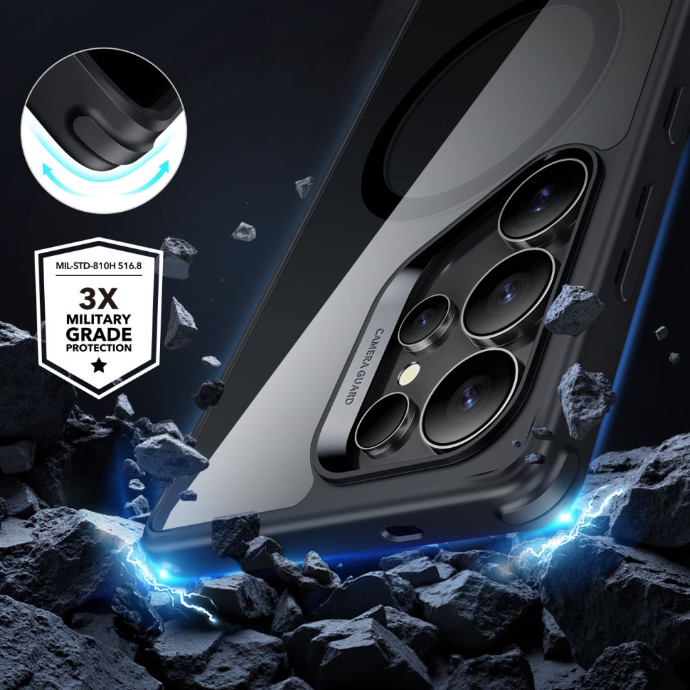 ESR - Classic Hybrid HaloLock - Samsung Galaxy S25 Ultra - Clear Black