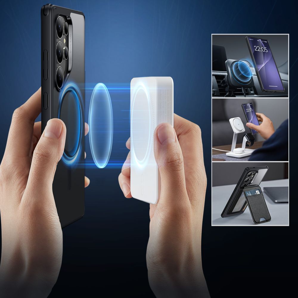 ESR - Classic Hybrid HaloLock - Samsung Galaxy S25 Ultra - Clear Black