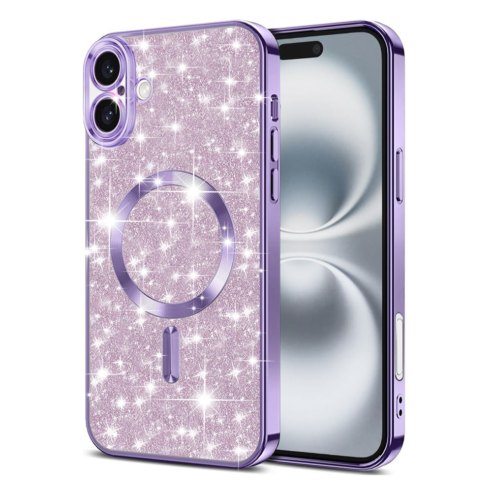 Techsuit - Luxury Glitter MagSafe - iPhone 16 Plus - Light Purple