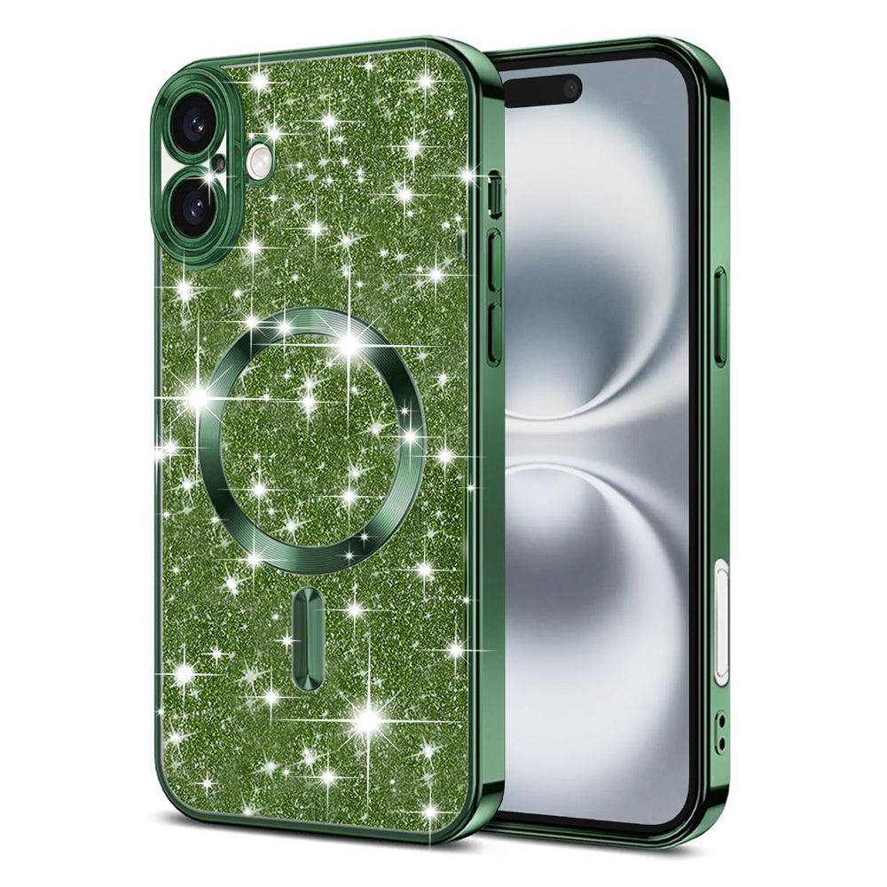 Techsuit - Luxury Glitter MagSafe - iPhone 16 Plus - Deep Green