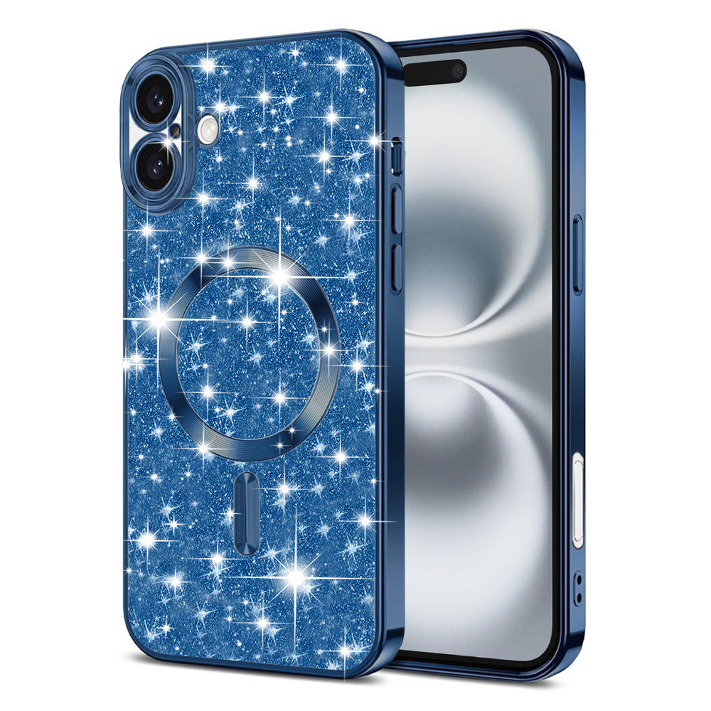 Techsuit - Luxury Glitter MagSafe - iPhone 16 - Deep Blue