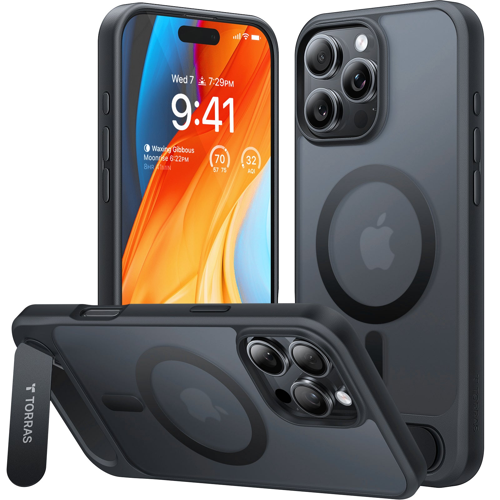 Torras - Pstand MagSafe - iPhone 16 Pro - Black
