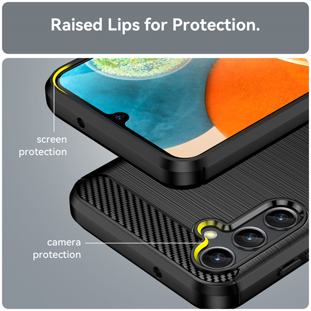 Techsuit - Carbon Silicone - Samsung Galaxy A14 4G / A14 5G - Black