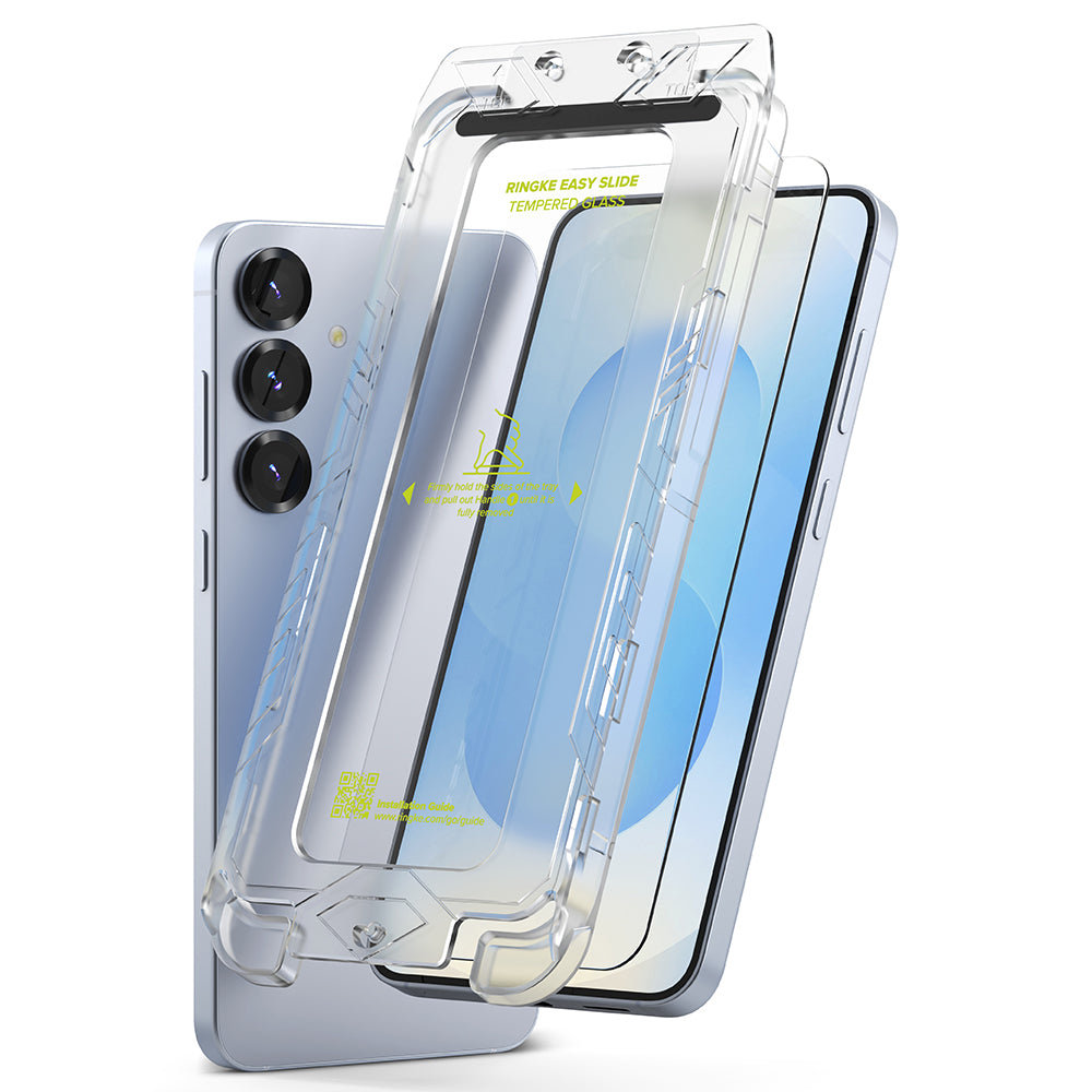 Ringke - Easy Slide Tempered Glass (2 pack) - Samsung Galaxy S25 - Clear