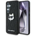 Karl Lagerfeld - Hardcase Monogram Leather (KLHCS25SPGKLCHPK) - Samsung Galaxy S25 - Choupette Head Pin
