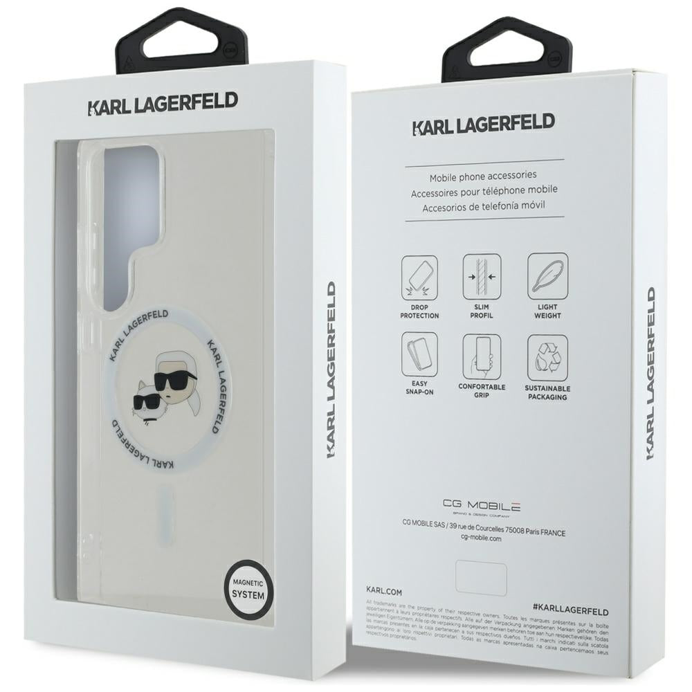 Karl Lagerfeld Husa de protectie Karl Lagerfeld IML MagSafe (KLHMS25LHLSKCH) compatibil cu Samsung Galaxy S25 Ultra, Met