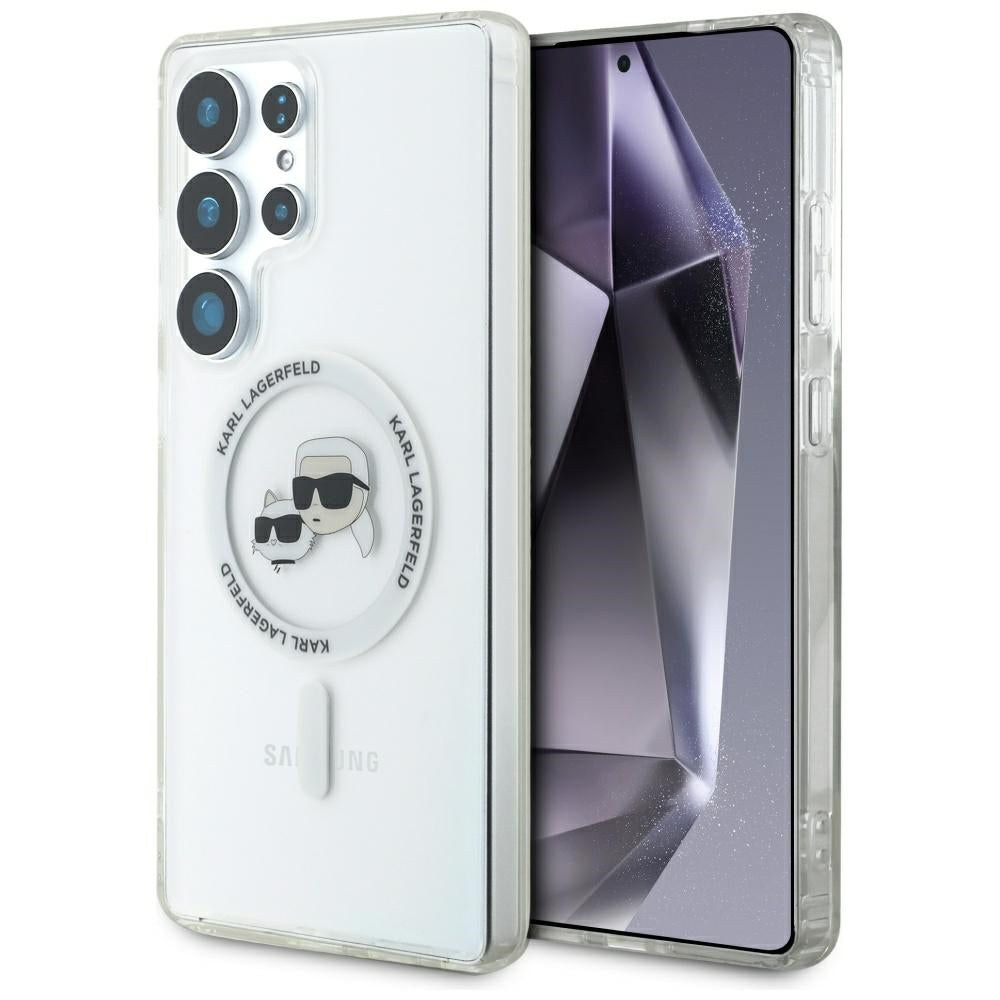 Karl Lagerfeld Husa de protectie Karl Lagerfeld IML MagSafe (KLHMS25LHLSKCH) compatibil cu Samsung Galaxy S25 Ultra, Met