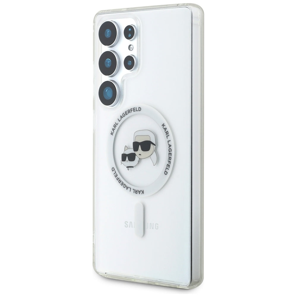 Karl Lagerfeld Husa de protectie Karl Lagerfeld IML MagSafe (KLHMS25LHLSKCH) compatibil cu Samsung Galaxy S25 Ultra, Met