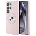 Karl Lagerfeld - Silicone Double Heads MagSafe (KLHMS25LSKCHTCP) - Samsung Galaxy S25 Ultra - Pink