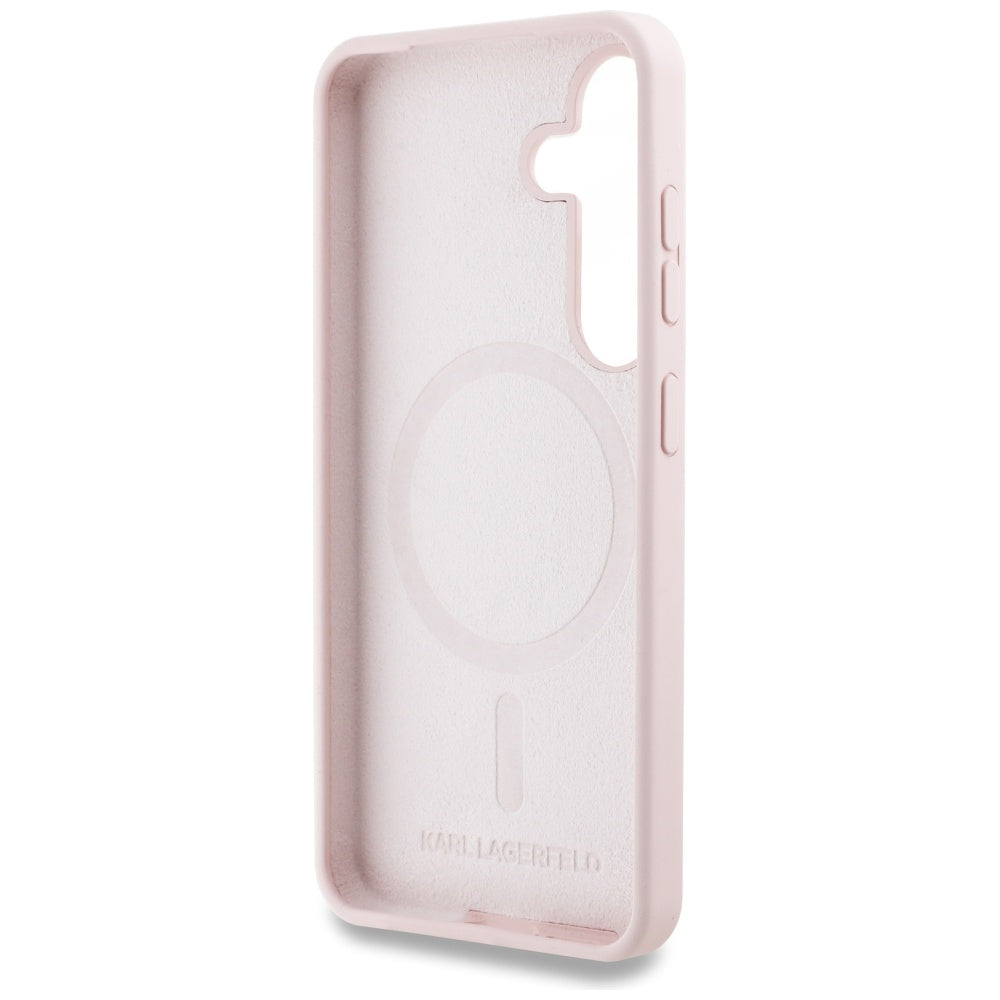 Karl Lagerfeld - Silicone Double Heads MagSafe (KLHMS25MSKCHTCP) - Samsung Galaxy S25 Plus - Pink