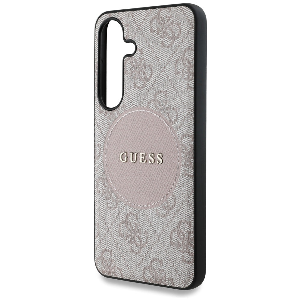 Guess - 4G Circle Classic Logo MagSafe (GUHMS25MP4PGRSGP) - Samsung Galaxy S25 Plus - Pink