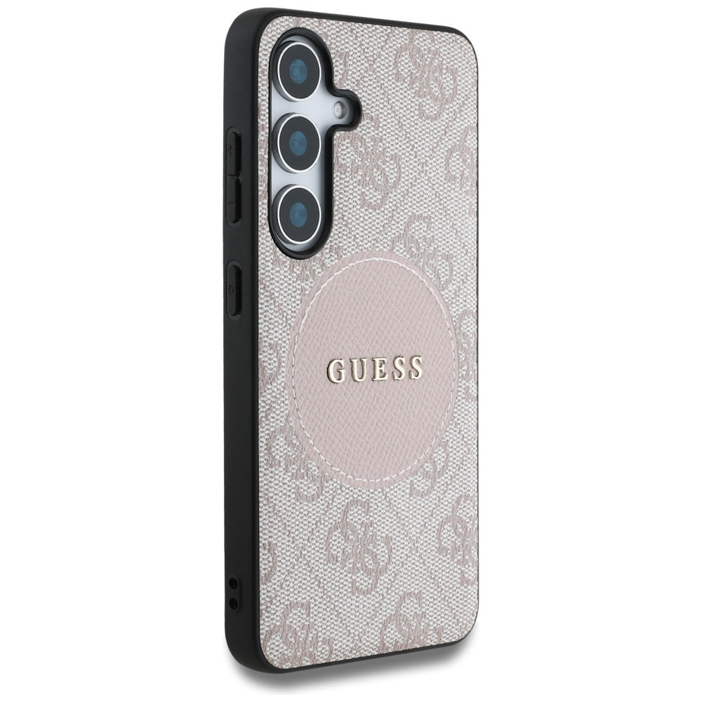 Guess - 4G Circle Classic Logo MagSafe (GUHMS25MP4PGRSGP) - Samsung Galaxy S25 Plus - Pink