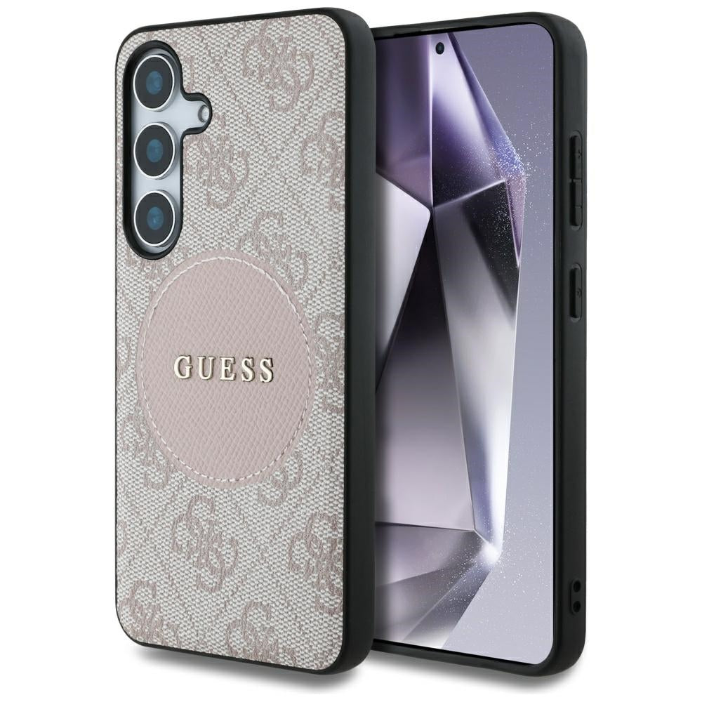 Guess - 4G Circle Classic Logo MagSafe (GUHMS25MP4PGRSGP) - Samsung Galaxy S25 Plus - Pink