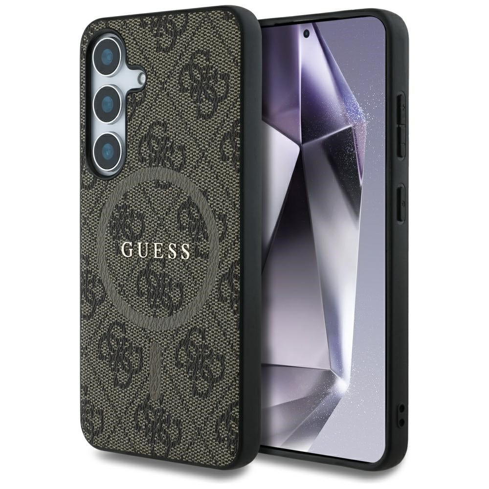 Guess - 4G Ring Classic Logo MagSafe (GUHMS25MG4GFRW) - Samsung Galaxy S25 Plus - Brown