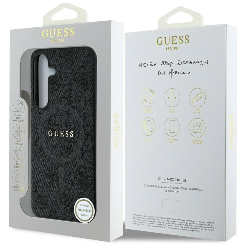Guess - 4G Ring Classic Logo MagSafe (GUHMS25MG4GFRK) - Samsung Galaxy S25 Plus - Black